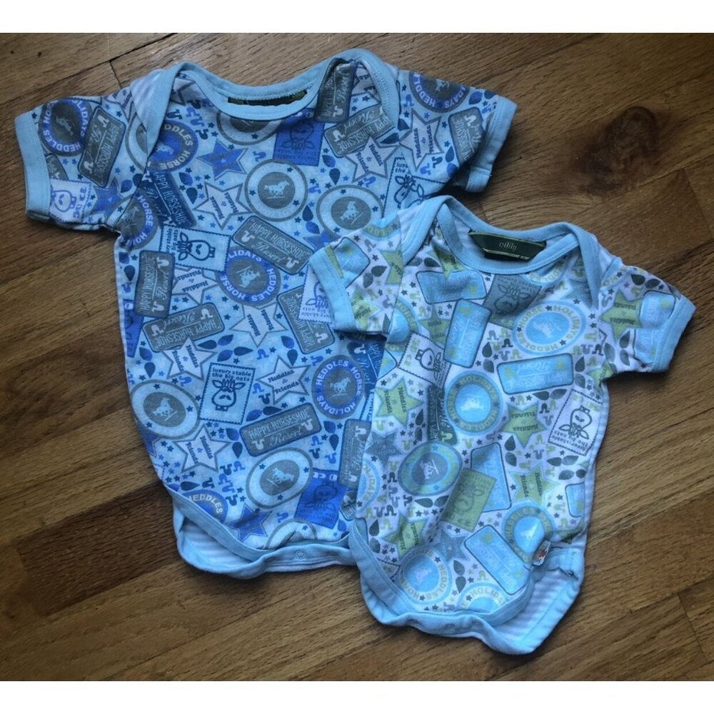 Oilily Bodysuit Onesies Bundle European 56 & 74 Blue